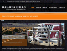 Tablet Screenshot of dakotahillsbumpersandaccessories.com